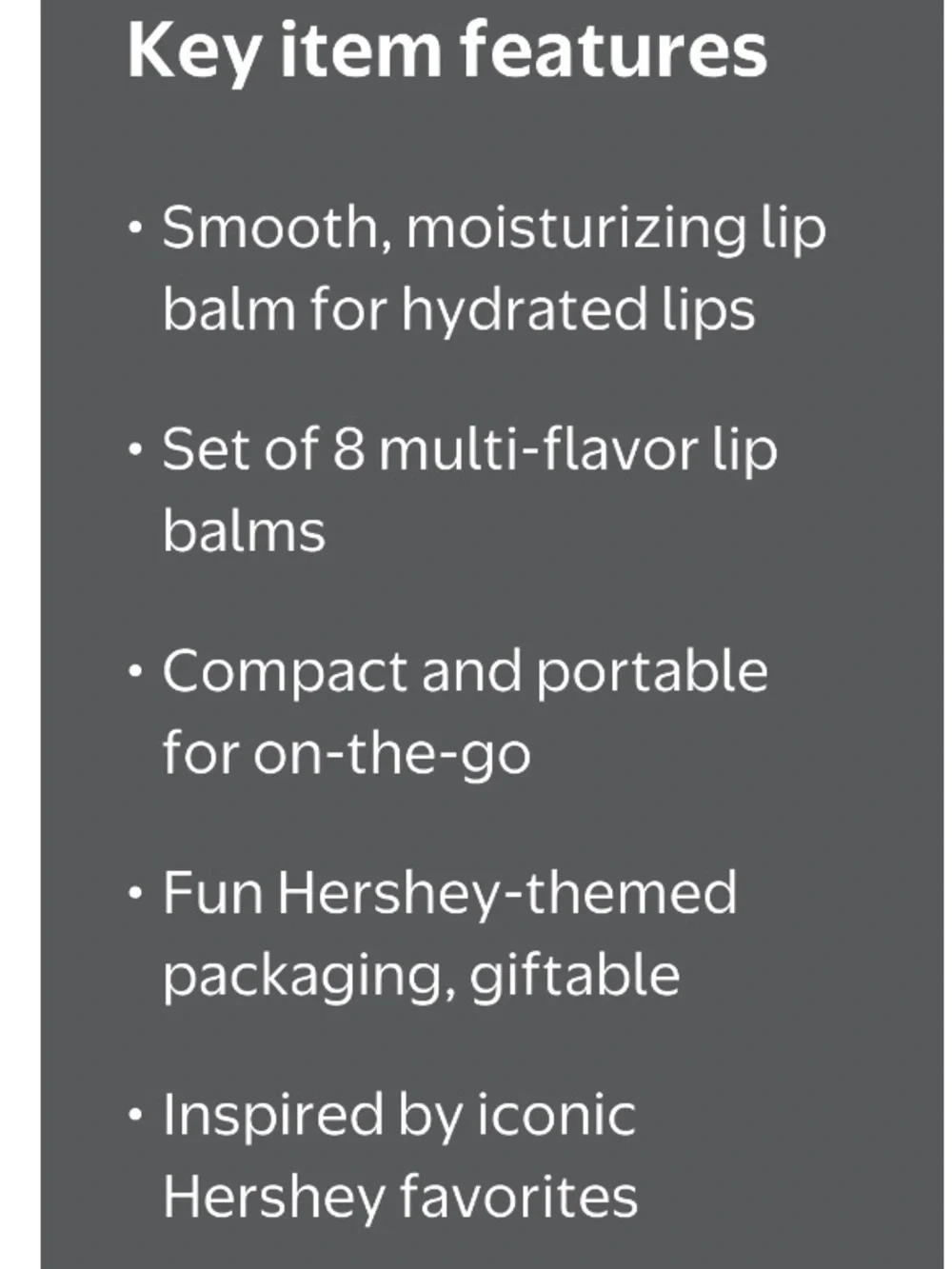 SWEETS by HERSHEY Multi-Flavor Lip Balm Set - 8-Pack